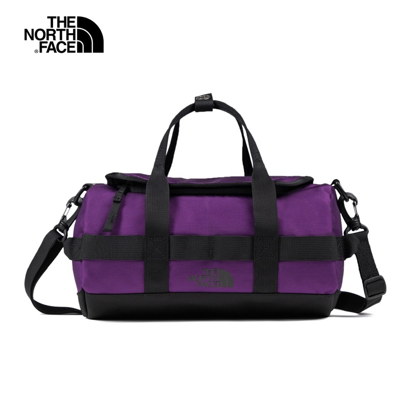 The North Face北面UE男女款紫色背提兩用休閒單肩包｜迷你圓桶包