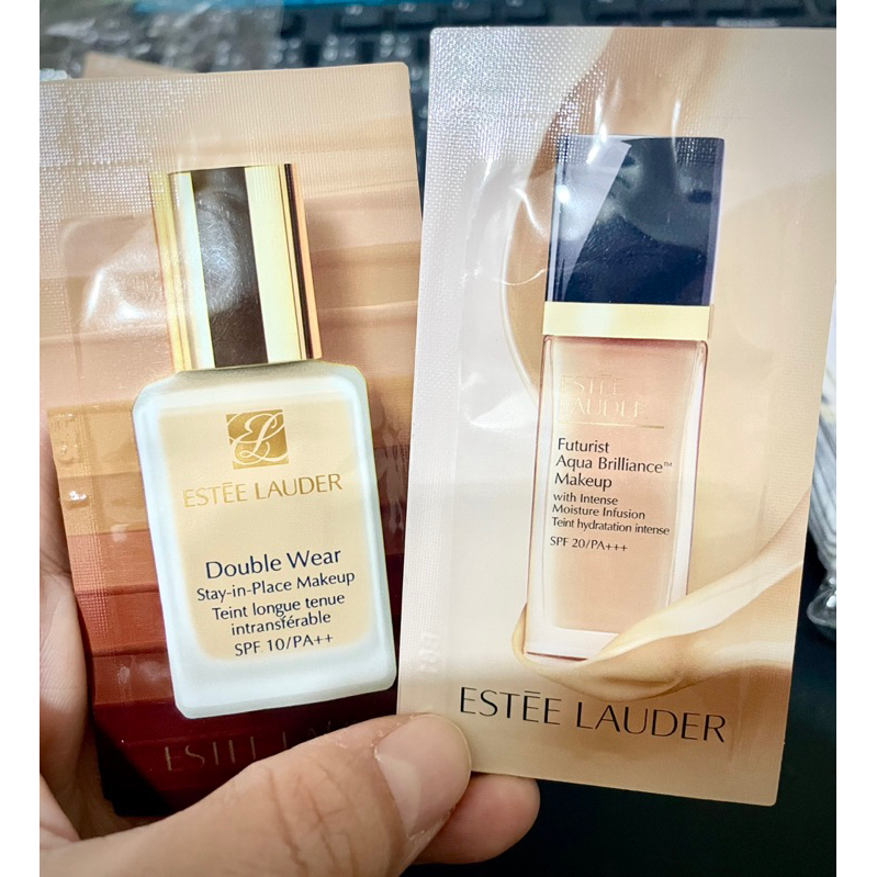 美麗無限 雅詩蘭黛 ESTEE LAUDER 粉持久完美持妝粉底1ML/聚光粉保濕粉底精華 1C0 2C0 1W1