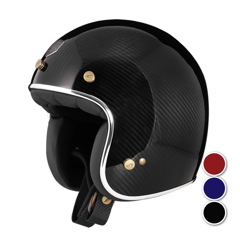 [安信騎士] ASTONE SP6 素色 碳纖 復古安全帽 3/4罩 半罩 雙D扣 內襯可拆 386D