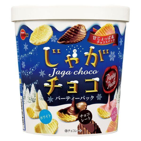 大賀屋 北日本 洋芋片派對桶 三色巧克力洋芋片 綜合三口味巧克力 分享桶 白巧克力 草莓巧克力洋芋片 T00130290