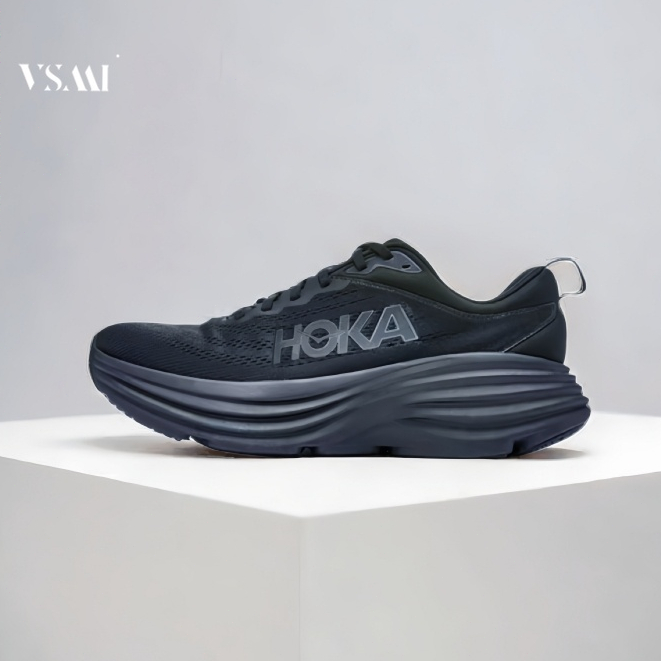 VSMI 🇰🇷 HOKA ONE ONE Bondi 8 戶外 緩震 登山鞋 增高 慢跑鞋 黑 1123202-BBLC