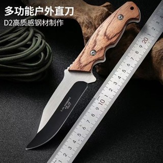 【山水小舖】戶外刀 一體龍骨 野外生存直刀 荒野求生防身刀 戰術小刀 瑞士軍刀❨臺灣現貨❩