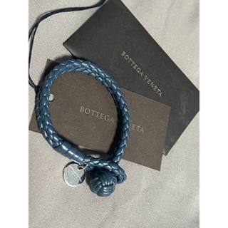 【九成新】現貨 正品 Bottega Veneta BV 藍色 編織 手環 XS號 二手 精品 皮革 手鍊