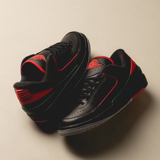 Air Jordan 2 Retro Low 黑 綠 紅 gucci 休閒 籃球 DV9956-006 男鞋