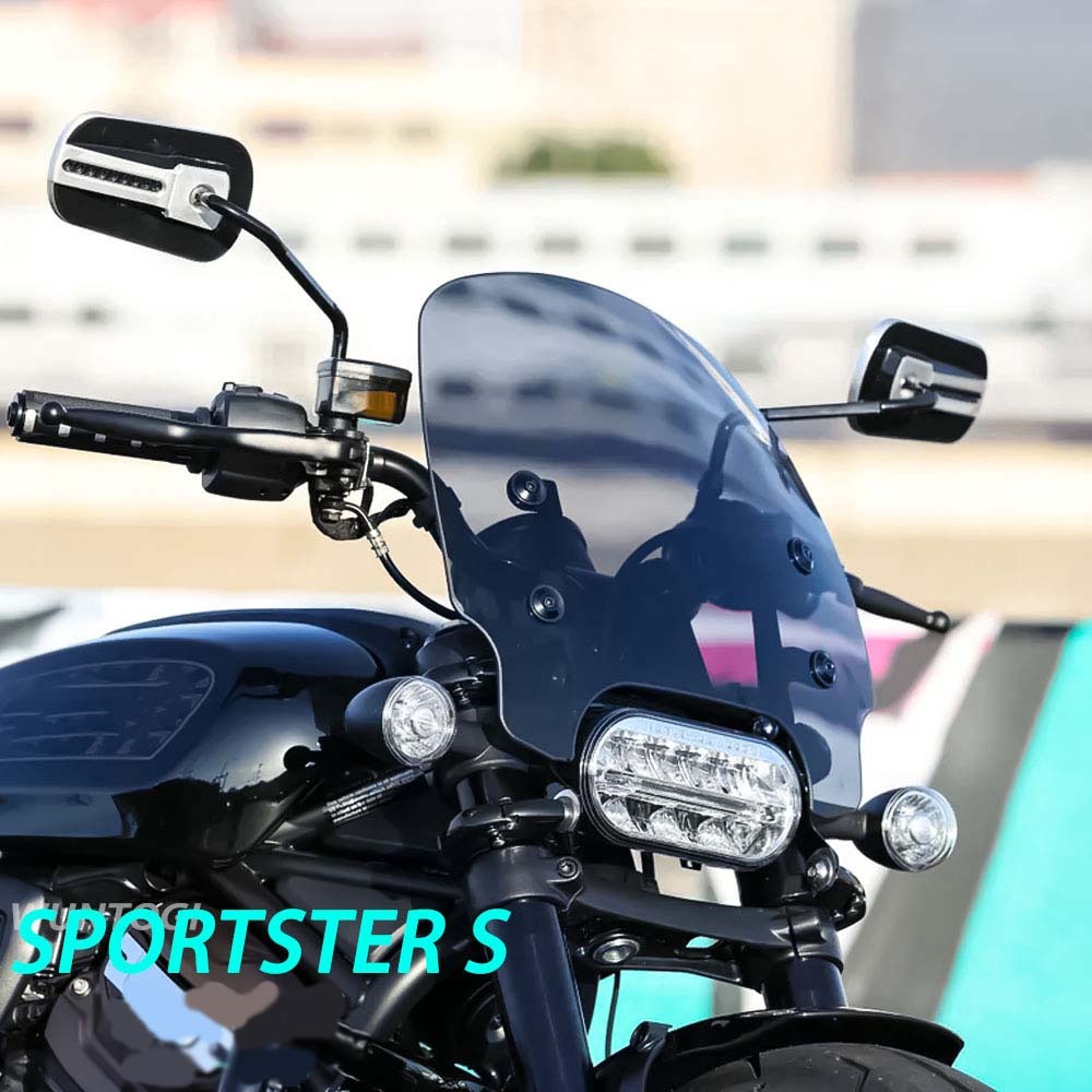 Harley Davidson Sportster S越野風鏡 適用於 哈雷  Sportster改裝加高風鏡 哈雷 直