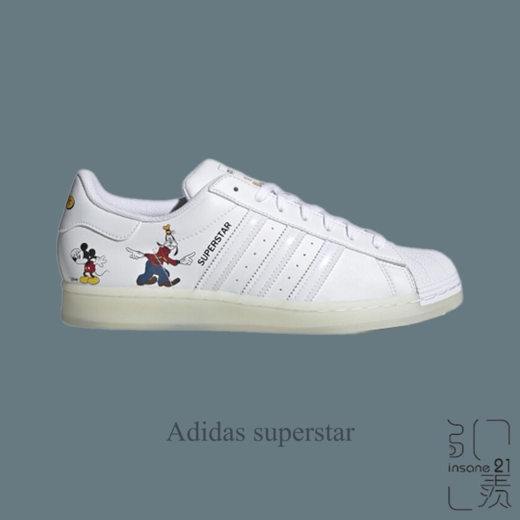 ADIDAS SUPERSTAR X DISNEY迪士尼聯名款 果凍底米奇高飛 男款GW9538【Insane-21】