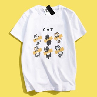 JZ TEE 膠帶貓咪 印花衣服短袖T恤S~2XL 男女通用版型