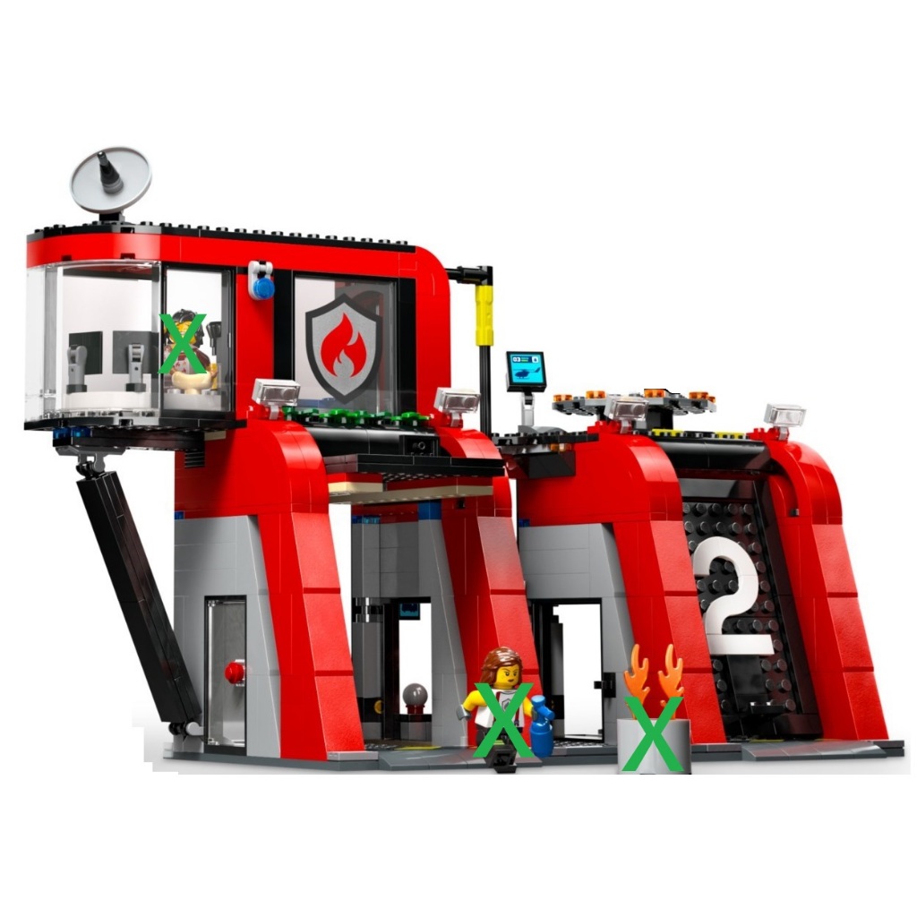 拆售 60414 LEGO CITY Fire Station 樂高城市 只賣消防局建築 無人偶無動物