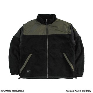 REPUTATION Vest .Lamb Wool / D - JACKET.FW -背心羊羔毛外套.手袖可拆