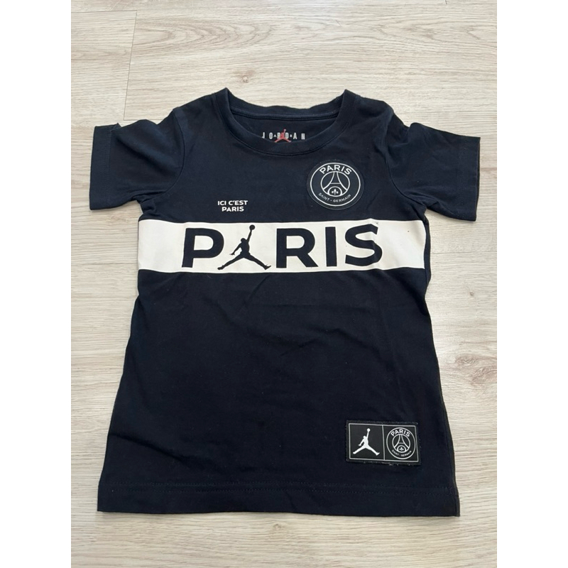 Nike Jordan Paris 黑色棉質短袖T恤 110 二手
