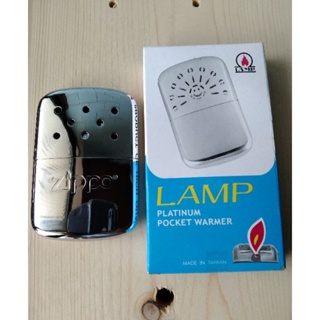 ZIPPO美版白金懷爐（未點火）+LAMP微笑白金懷爐盒裝新品