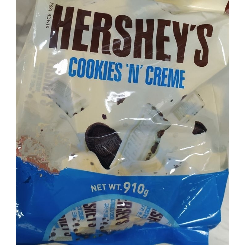 Hershey's cookies n cream 好時巧酥可可風味片  910g/1袋