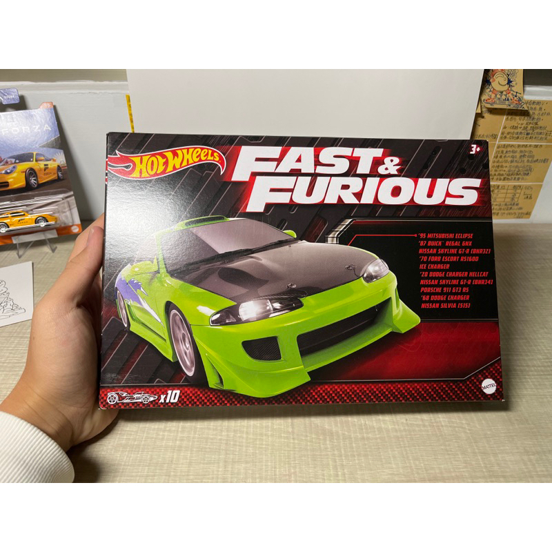 風火輪 hot wheels 玩命關頭 fast furious eclipse gtr 911 s15 10入 盒組