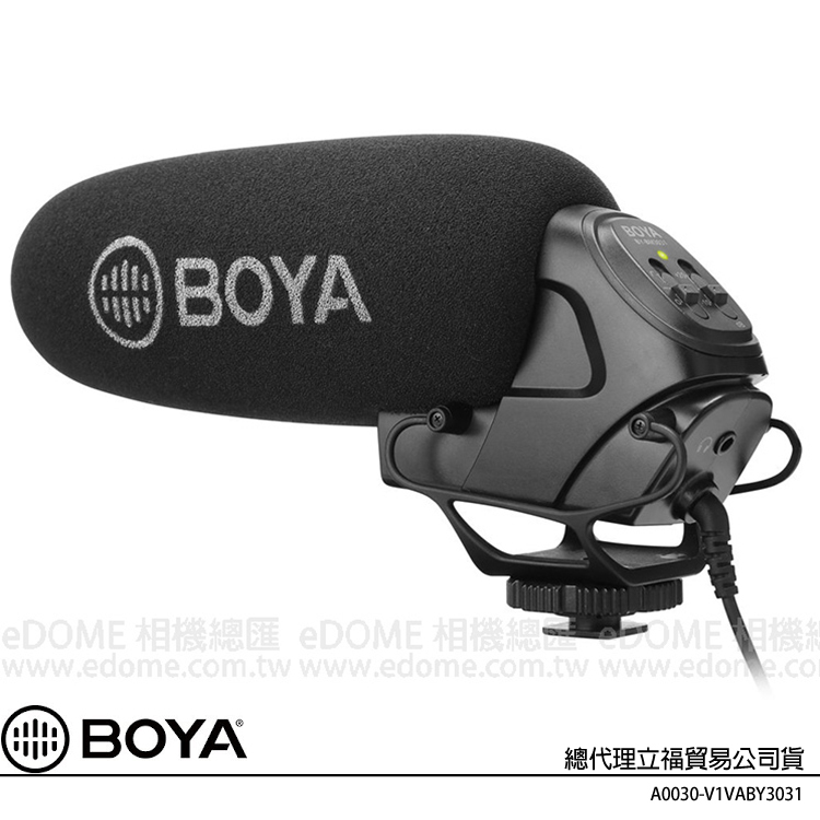 BOYA 博雅 BY-BM3031 專業級機頂麥克風 (公司貨) 指向型 適用數位單眼 攝影機 BM3031 附防風毛套