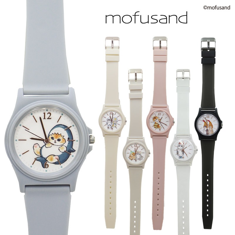 🗻Mira Japan《預購》日本正版 新品 mofusand 貓福珊迪 鯊魚貓咪 日本製機芯 手錶 PVC錶帶 禮物