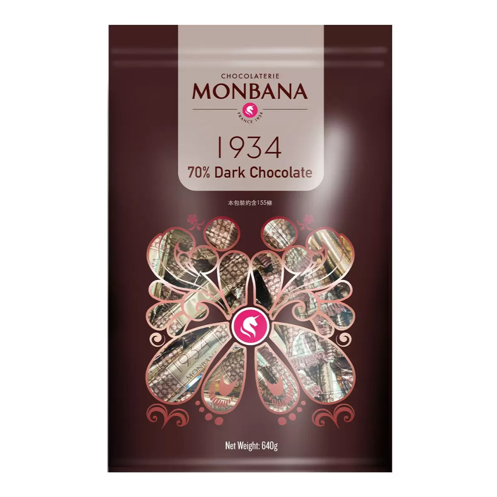 『優福』Monbana 1934 70%迦納黑巧克力條 640公克《好市多代購》