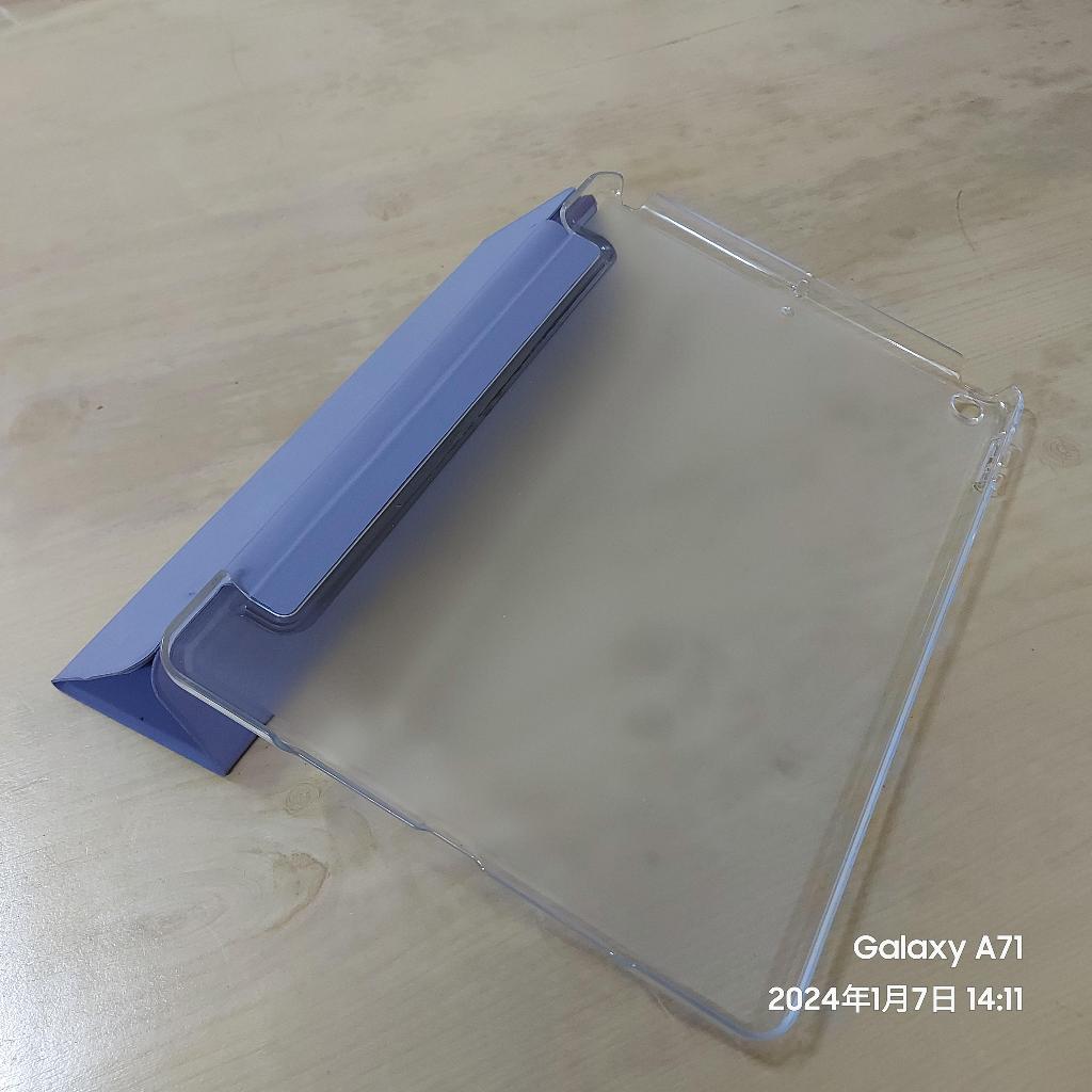iPad 9 2021 10.2吋 防摔霧面透殼三折支架保護套 紫色【二手】