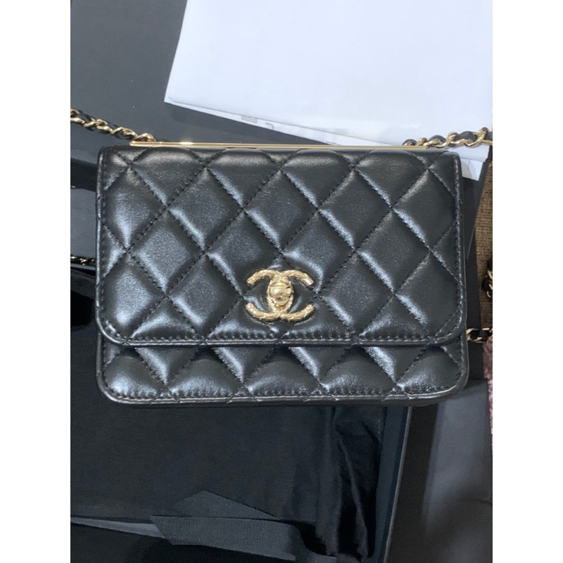 近新 香奈兒trendy cc mini woc 台灣購證