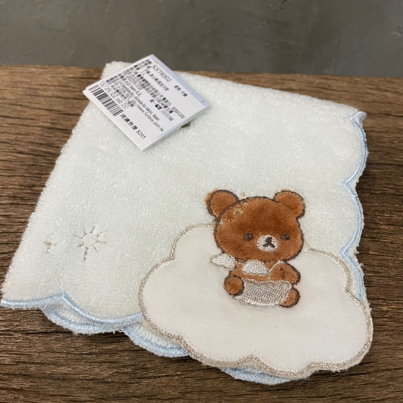 San-X 拉拉熊Rilakkuma 懶懶熊 刺繡 天使小方巾 手帕