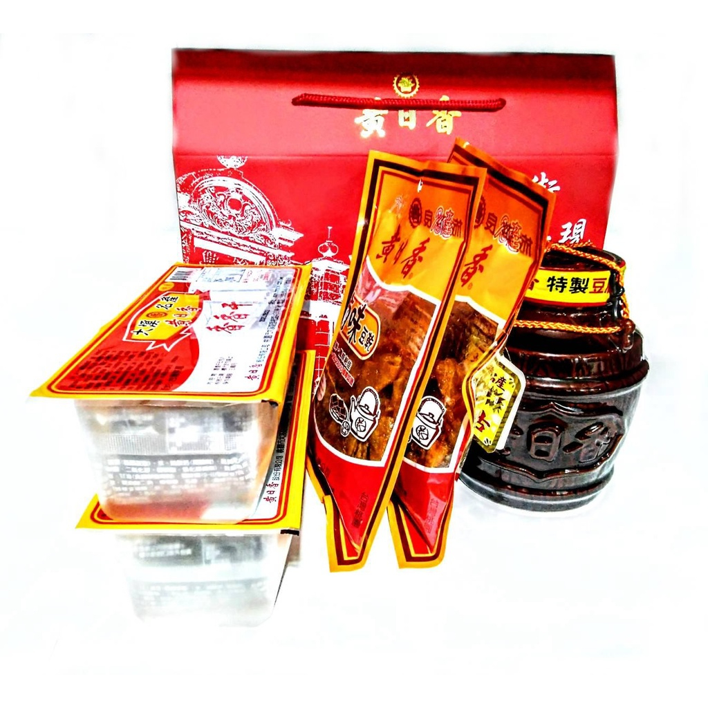 【MR.HaoHao 】品牌禮盒(黃日香-陳年大陶瓷豆乳1罐＋香香干2盒＋豆干2包＋黃日香禮盒)兩盒一箱