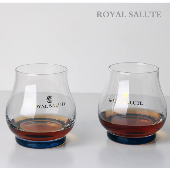皇家禮炮 ROYAL SALUTE 威士忌玻璃杯 洋酒杯 大肚藍色杯5入 315ml