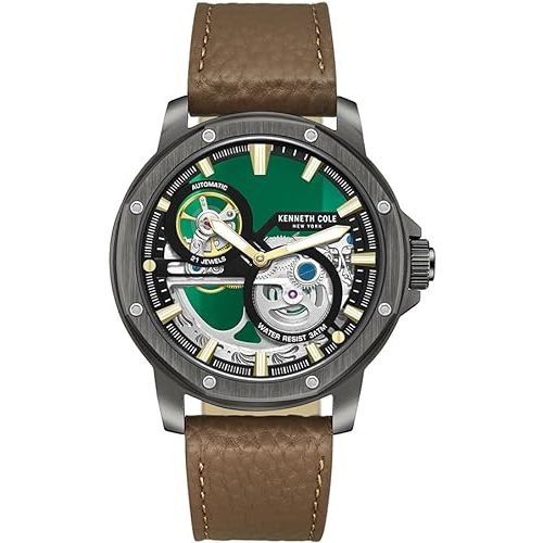 Kenneth Cole ❘美國紐約品牌 鏤空機械不銹鋼腕錶-KCWGE0033701