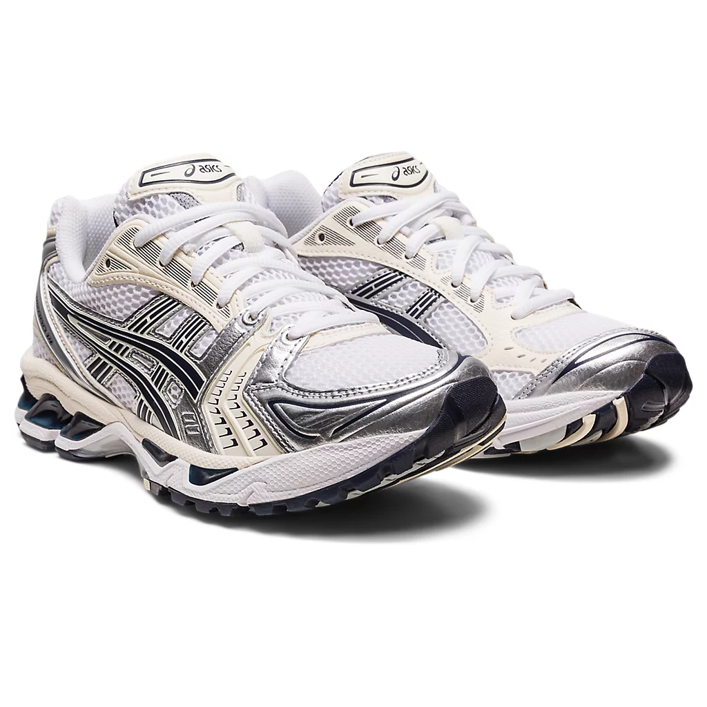 [狗爹的家] ASICS GEL-KAYANO 14 白 午夜藍 銀 1202A056109 網布 女 休閒 復古 跑鞋