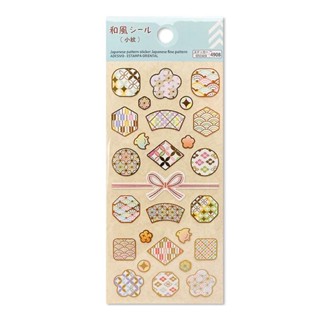 【京賀生活館】現貨 日本 大創 4908 和風貼紙 小紋 金箔 區域性燙金 燙金 貼紙 DAISO