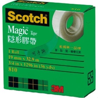 3M Scotch 810-3/4 隱形膠帶 面寬19mm/一捲入 紙盒裝 810D補充款
