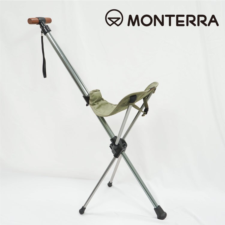 Monterra 輕量鞍型折疊騎馬椅Saddle I-3 【橄欖綠】