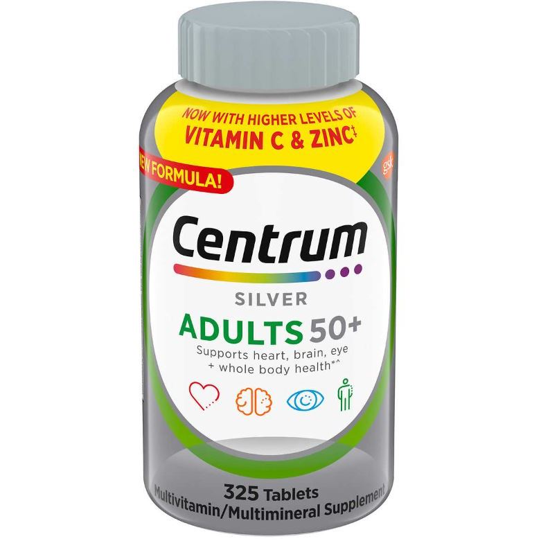 美國Centrum Silver(2025/04) 銀寶Adults 50+ 綜合維生素, 325 Tablets