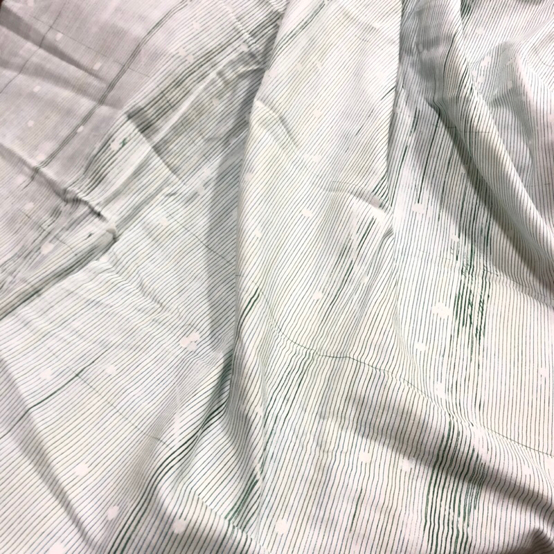 豬豬日本拼布 nani IRO 伊藤尚美 設計款 綠色 線條二重紗二層紗布材質