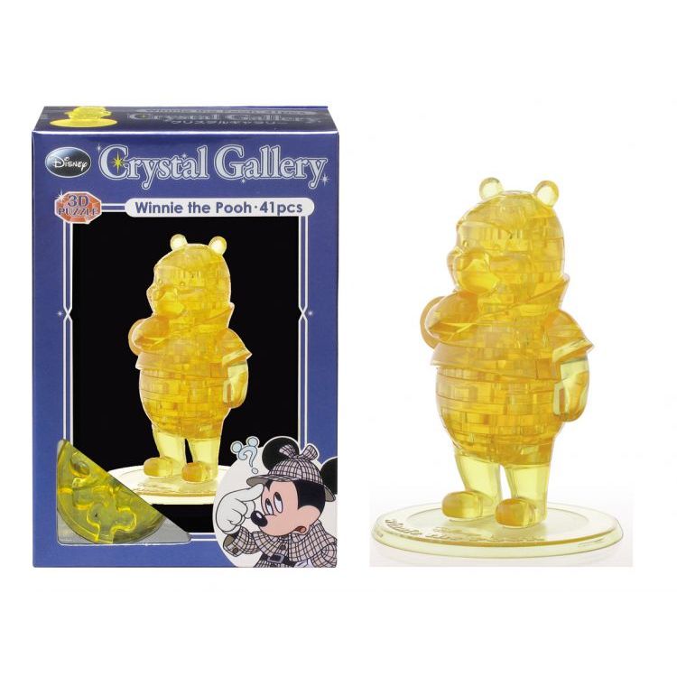 6315 絕版3D立體塑膠透明水晶41片日本進口拼圖 迪士尼 小熊維尼 Winnie the Pooh