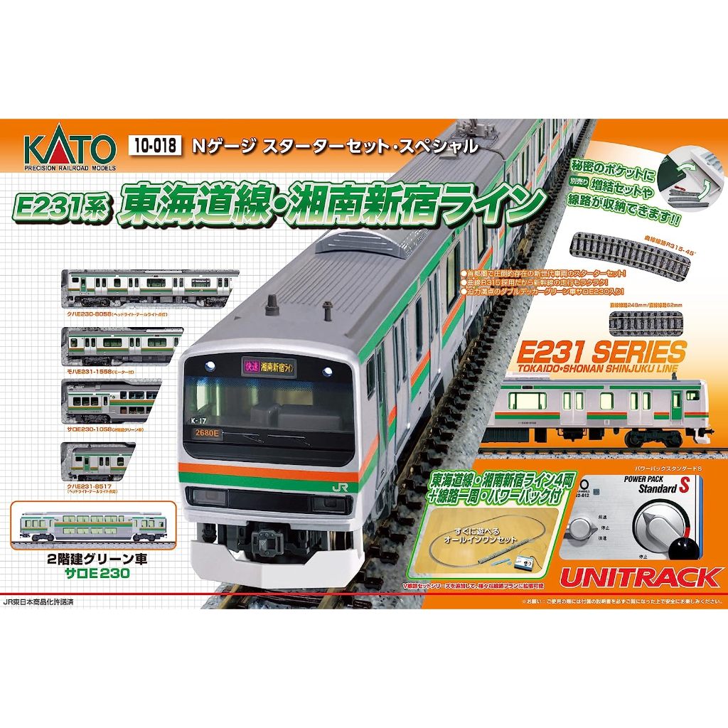 【全新限量珍藏品】KATO (10-018) E231系東海道線・湘南新宿ライン鐵道車輛模型+軌道控制器套組 5699元