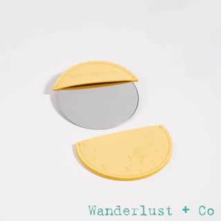 Wanderlust+Co 澳洲品牌 7.4公分隨身鏡 黃色皮套 Celestial Yellow