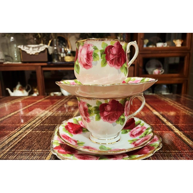老玫瑰｜英國Royal Albert 皇家阿爾伯特 老玫瑰 骨瓷 茶杯 咖啡杯（5件組）