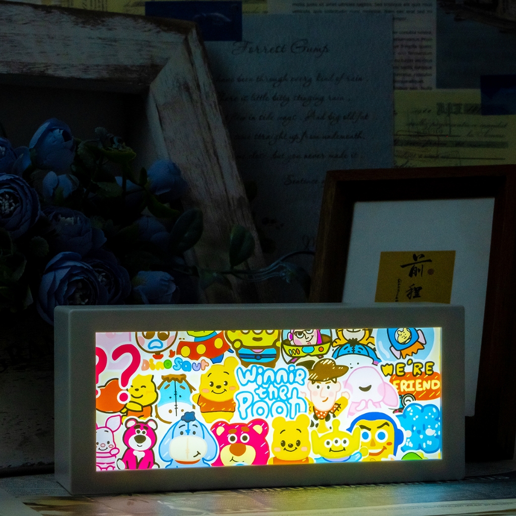 玩具總動員 小夜燈 可愛卡通 動漫周邊 氛圍燈 創新桌面燈 生日禮物 玩具總動員燈光畫 卡通燈光畫 桌面擺件