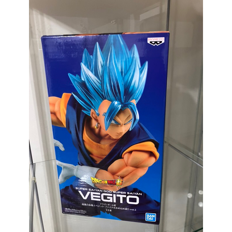 【童樂模玩 075】七龍珠 Banpresto 白證 超藍貝吉特 VEGITO 最終龜派氣功波 Ver.1藍髮起手 拆擺