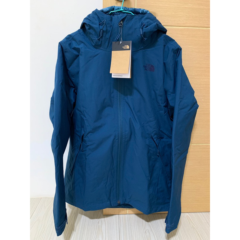 全新 The North Face DRYVENT北臉藍綠色3合1防風防水外套 女版M 孔雀綠迷彩3合1防風防水外套