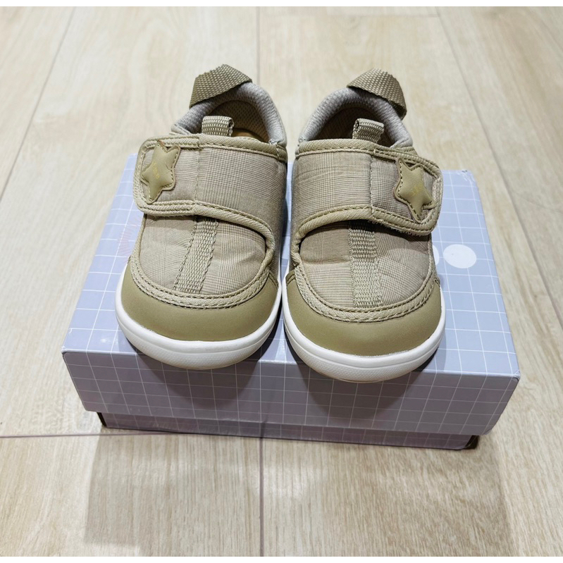 二手9成新 附鞋盒 IFME 寶寶學步機能鞋(卡其色13.5cm)