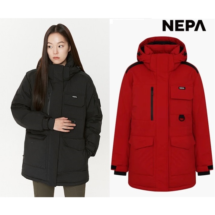 過季特價❗️韓國 NEPA 女裝 Alaska Down Jaket 2L 連帽中長版羽絨外套