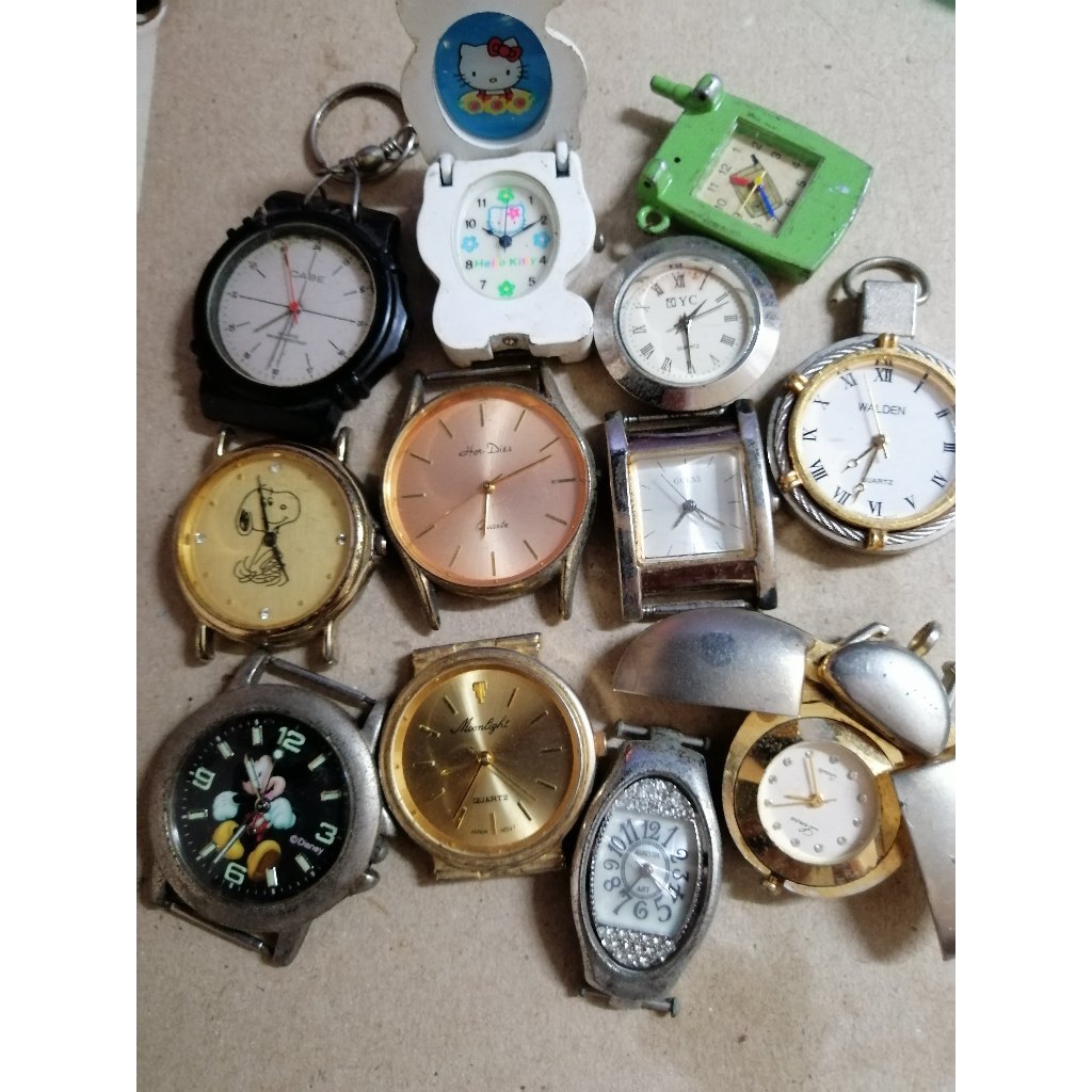 手錶頭/早期懷舊收藏/石英錶/零件錶/各種款/古董錶/12件全部