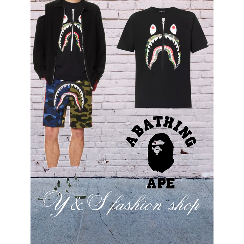 (Y&amp;S fashion)🇬🇧購買A bathing ape經典鯊魚印花短袖T M號現貨