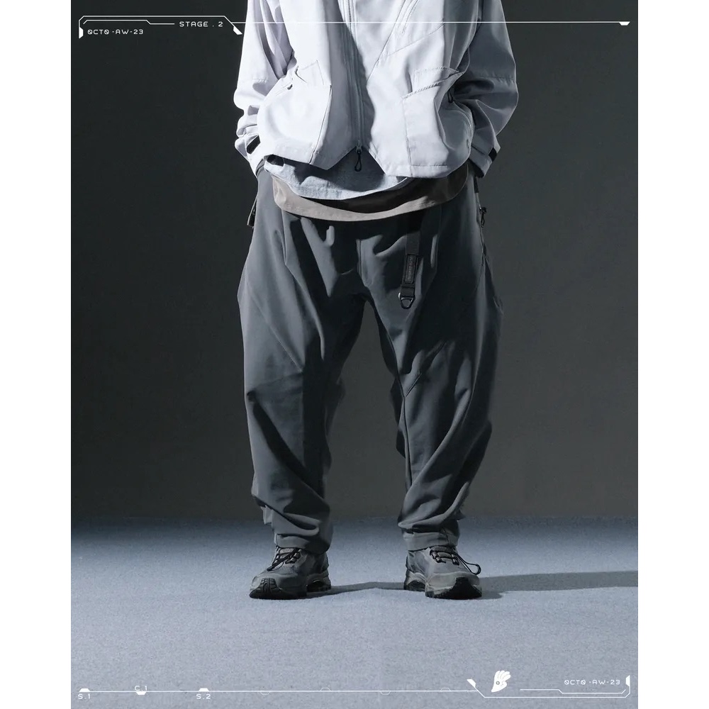 【GSELECT】OCTO GAMBOL P23-131 褲子 褲 長褲 機能 穿搭 線條 收窄版型 彈力 立體 口袋
