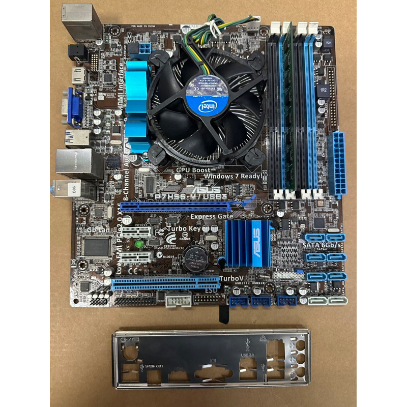 中古 二手 良品 主機板 ASUS P7H55 -M CPU I3-540 四個插槽正常 可以開機 送RAM