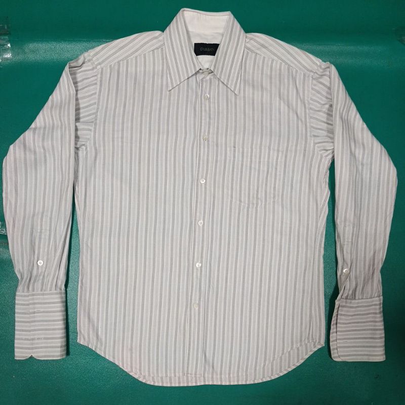日本 D'Urban 高級純棉 使用袖扣 優雅 質感 長袖 襯衫 XXL號