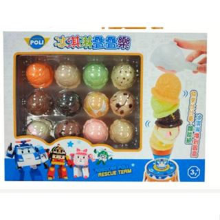 【玩具倉庫】正版 POLI 波力冰淇淋疊疊樂 家家酒玩具