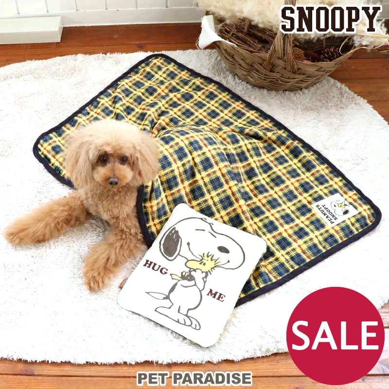 【PET PARADISE】寵物法蘭絨2用保暖蓋毯 (90cm×60cm) ｜SNOOPY  2022新款 SALE
