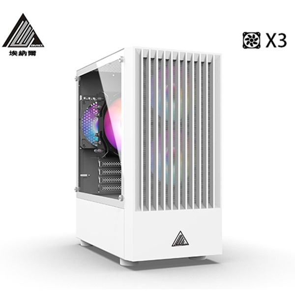 【富祥資訊】EINAREX埃納爾 X01W電競商務RGB*3機箱(白),M-ATX