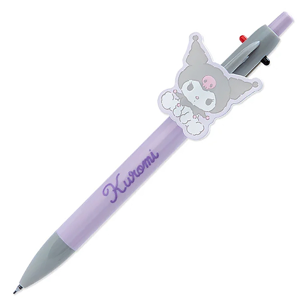 Sanrio 三麗鷗 日本製 蓬鬆毛絨系列 兩色原子筆+自動鉛筆 0.5mm 酷洛米 555517